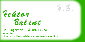 hektor balint business card